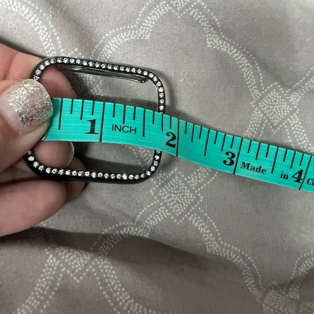 Apple Black Rhinestone Watch Frame - Picture 6 of 8